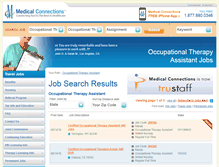 Tablet Screenshot of occupationaltherapyassistantjobs.medicalconnections.com